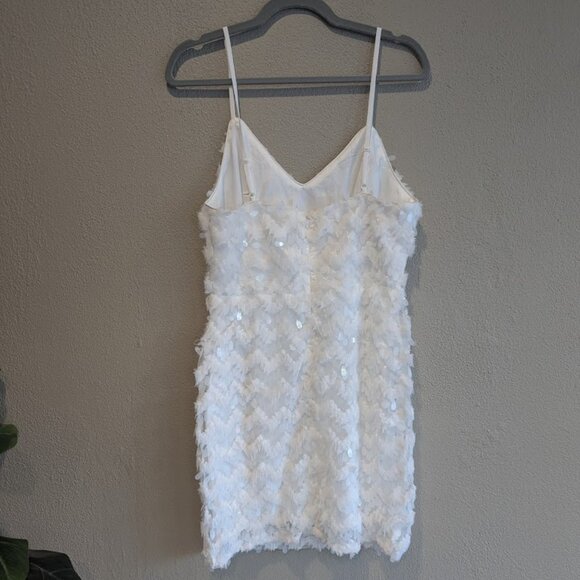 Just Me *  White Sequin Dress * Size Medium - Picture 4 of 6